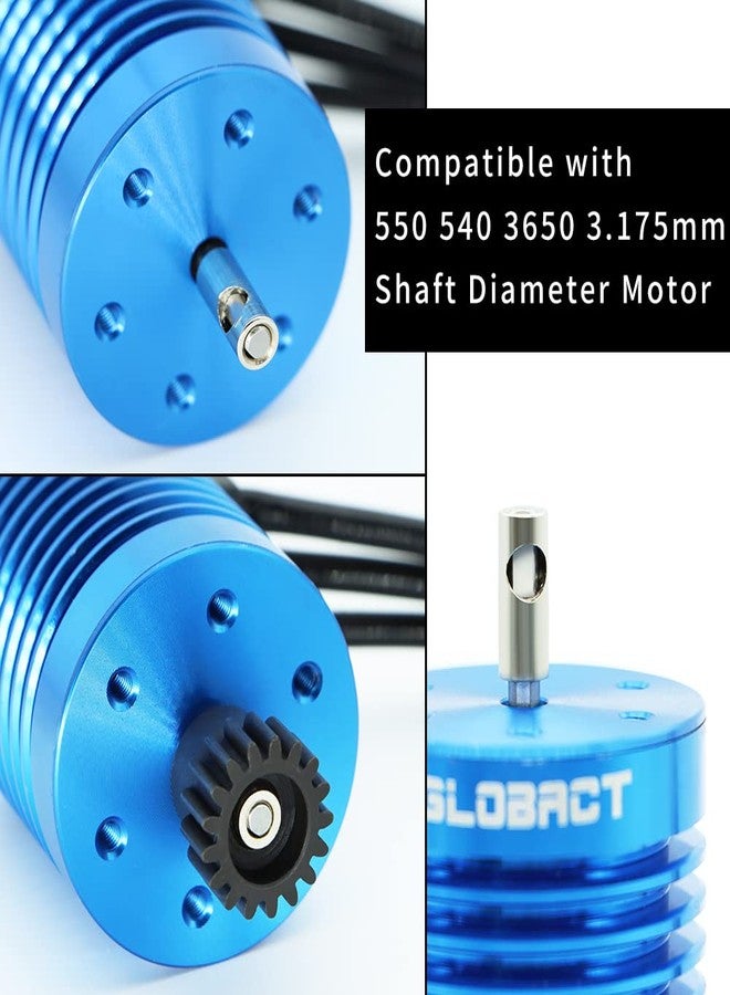 GLOBACT 5 Pcs Steel 3.175mm to 5mm Pinion Gear Adapter Drive Shaft Adapter Reducer Sleeve Motor Axle Change-Over for RC Motor 3650 550 540 Brushed/Brushless Pinion Gears Shaft Adapter - Image 2